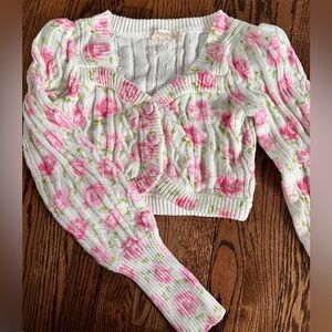 Loveshackfancy cropped cardigan. Excellent condition. Size xs